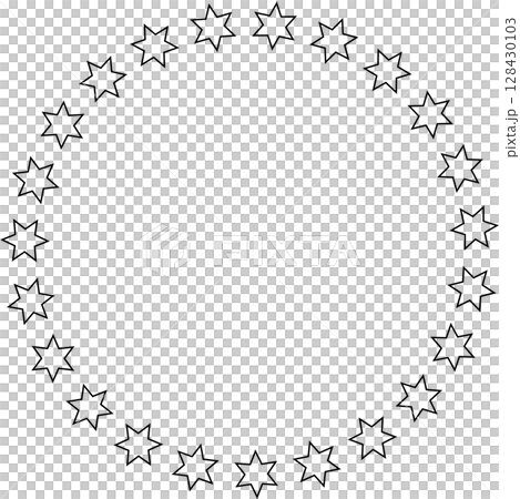 Stars in circle icon. Round star frame template Stars in circle icon. Round star frame template 128430103