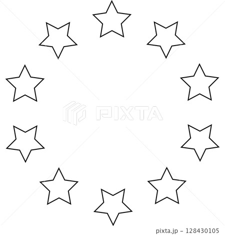 Stars in circle icon. Round star frame template Stars in circle icon. Round star frame template 128430105