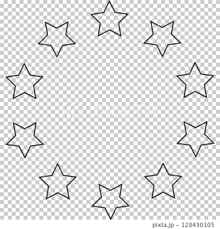 Stars in circle icon. Round star frame template Stars in circle icon. Round star frame template 128430105