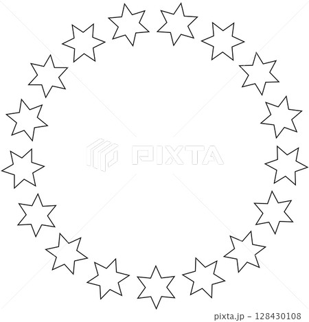 Stars in circle icon. Round star frame template Stars in circle icon. Round star frame template 128430108
