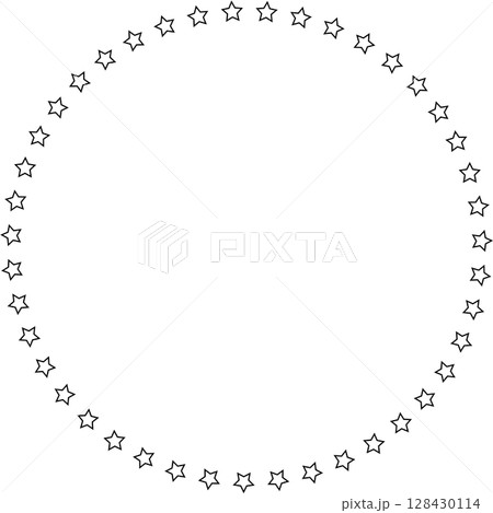 Stars in circle icon. Round star frame template 128430114