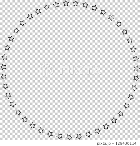 Stars in circle icon. Round star frame template 128430114