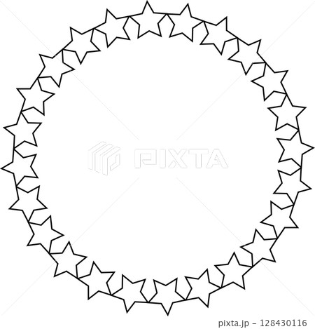 Stars in circle icon. Round star frame template Stars in circle icon. Round star frame template 128430116