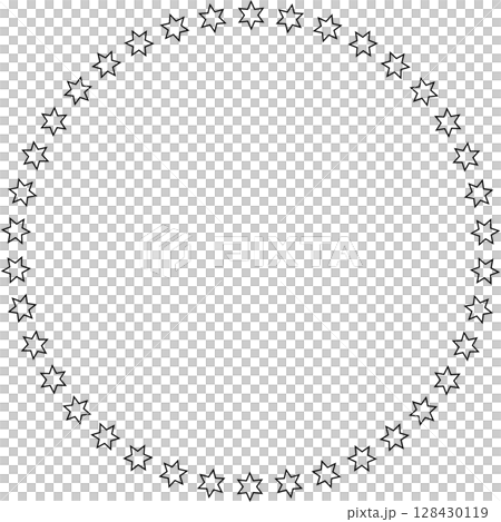 Stars in circle icon. Round star frame template 128430119