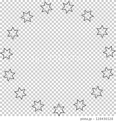 Stars in circle icon. Round star frame template 128430128