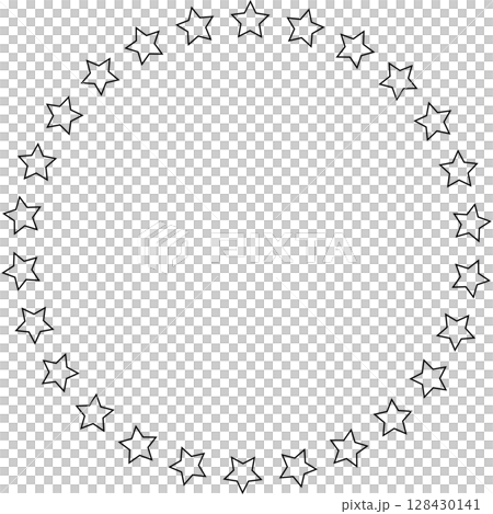 Stars in circle icon. Round star frame template 128430141