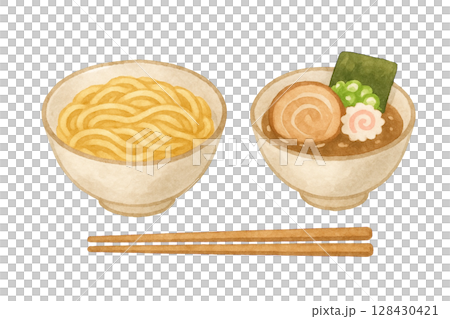 [Ramen] Illustration of Tsukemen 128430421