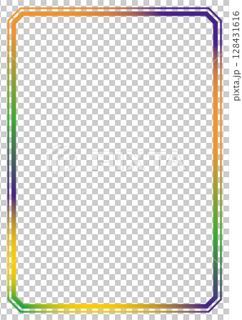 多彩暖色萬聖節秋色框架插畫素材框架白色背景PNG 128431616