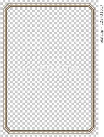 Simple retro copper frame illustration material Antique picture frame brown background white background png 128431617