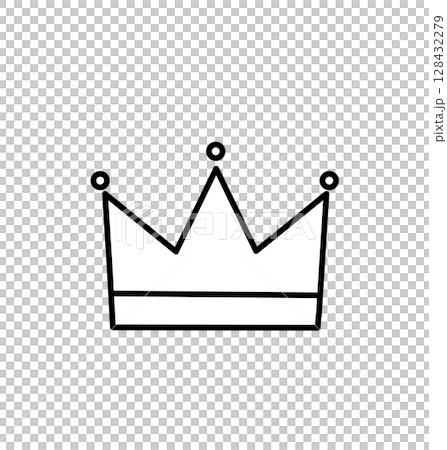 シンプルな王冠のイラスト 128432279