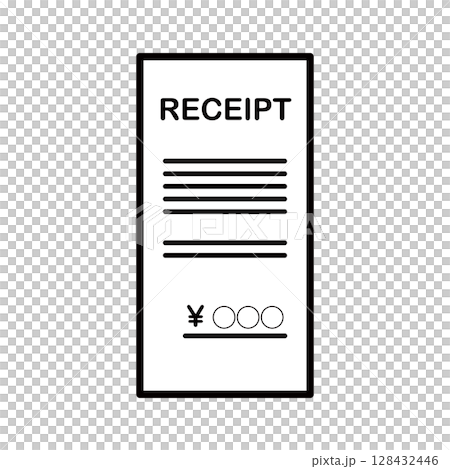 Simple receipt illustration 128432446
