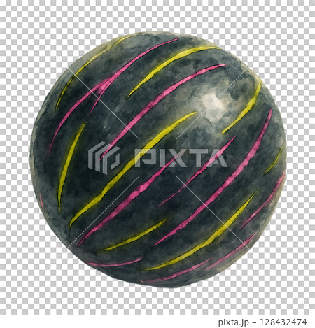 Watercolor pink and yellow line bowling ball Watercolor pink and yellow line bowling ball 128432474