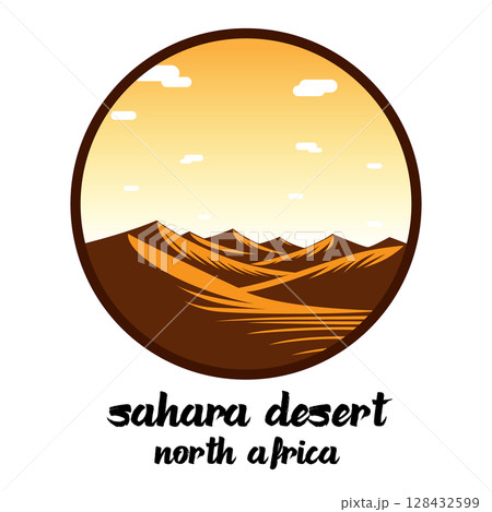 Circle Icon Sahara Desert.Vector illustration のイラスト素材 [128432599] - PIXTA