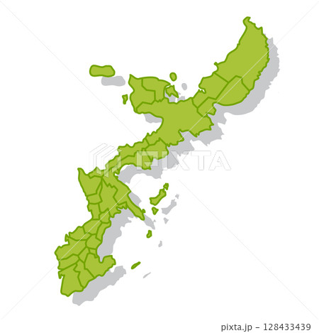沖縄 日本 地図 シルエット アイコン 沖縄 日本 地図 シルエット アイコン 128433439