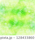 爽やかな新緑の水彩の玉ボケ背景 128433860