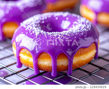 紫グレーズがとろけるがウベモチドーナツ11 AI生成画像 紫グレーズがとろけるがウベモチドーナツ11 AI生成画像 128434029