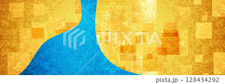 川の流れのレトロなデザイン 川の流れのレトロなデザイン 128434292