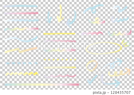 用不同粗細的馬克筆畫出的彩色線條和柔和色彩的塗鴉 用不同粗細的馬克筆畫出的彩色線條和柔和色彩的塗鴉 128435707