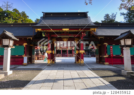 春の塩釜神社唐門及び廻廊 春の塩釜神社唐門及び廻廊 128435912