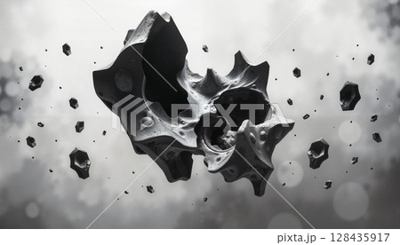 Surreal Floating Alien Rock Formation 128435917
