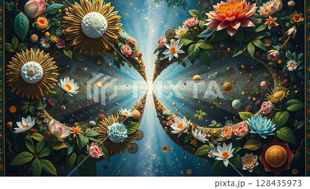Floral Gateway to Cosmos 128435973