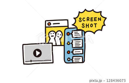 SNSや動画など、スマートフォンでのスクリーンショット 128436073