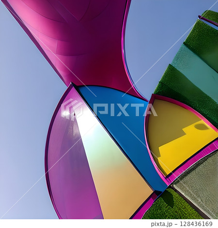 Colorful Abstract Structural Design 128436169