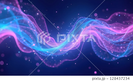 Abstract electric waves with smooth purple and blue lines Abstract electric waves with smooth purple and blue lines 128437234