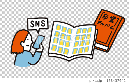 People who take photos of graduation albums and upload them to social media without permission People who take photos of graduation albums and upload them to social media without permission 128437442