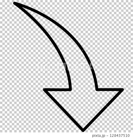 Illustration of a falling arrow 128437510