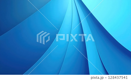 3D geometric abstraction with layered blue translucent rectangles and sharp angles 3D geometric abstraction with layered blue translucent rectangles and sharp angles 128437541