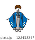 七五三_着物を着た男の子 128438247