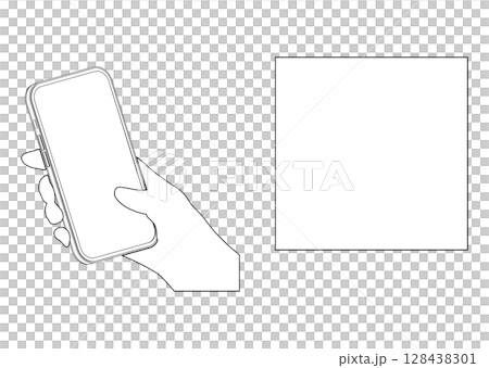 智慧型手機和 QR 碼螢幕 128438301