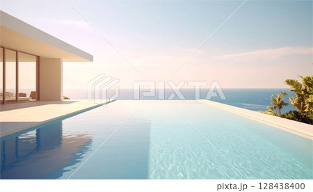 夏 プール 海 リゾート レジャー バカンス トラベル 旅行 観光 風景 景色 イメージ 背景 夏 プール 海 リゾート レジャー バカンス トラベル 旅行 観光 風景 景色 イメージ 背景 128438400