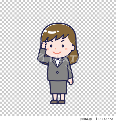 Office worker/Diagonal/Female 02 Office worker/Diagonal/Female 02 128438778