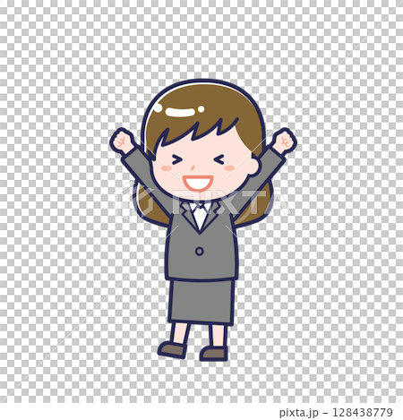 Office worker/Diagonal/Female 03 Office worker/Diagonal/Female 03 128438779