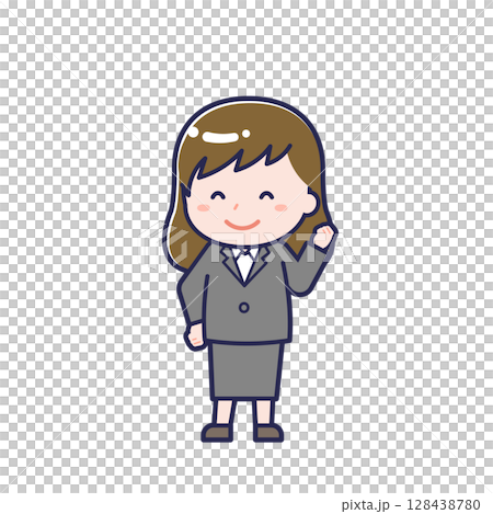 Office worker/Diagonal/Female 04 Office worker/Diagonal/Female 04 128438780