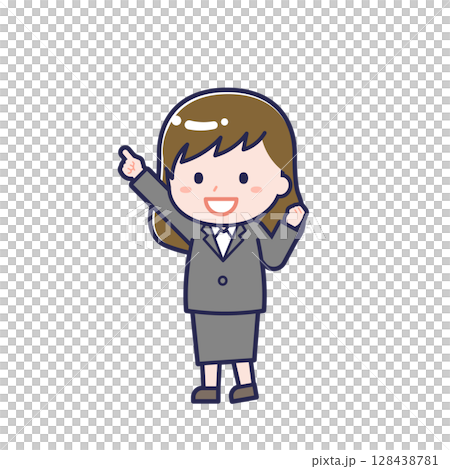 Office worker/Diagonal/Female 05 Office worker/Diagonal/Female 05 128438781