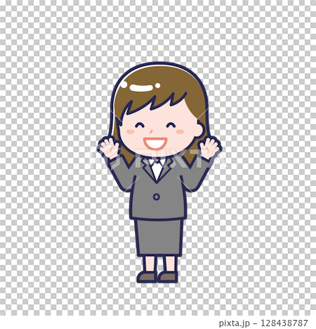 Office worker/Diagonal/Female 11 128438787