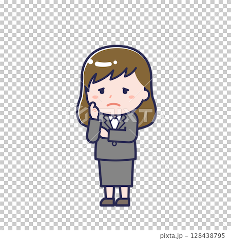 Office worker/Diagonal/Female 19 128438795