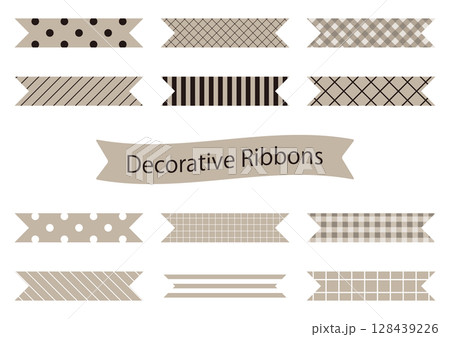 シンプルなリボンのセット シンプルなリボンのセット 128439226