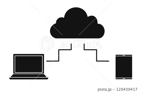 クラウド共有とデータ連携アイコン 128439417