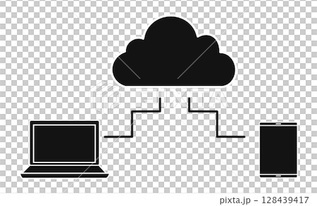 クラウド共有とデータ連携アイコン 128439417