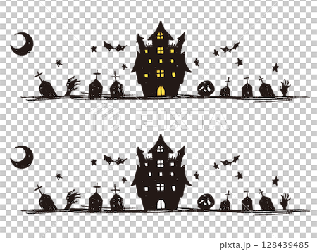 手繪城堡和陵墓 128439485