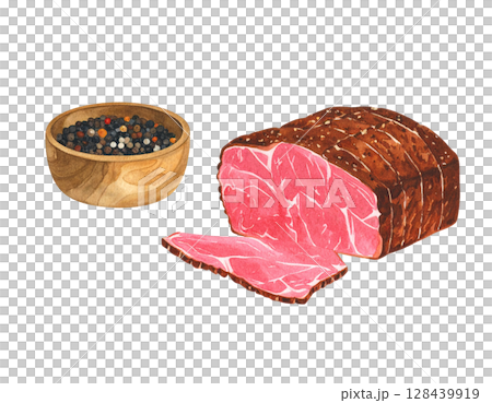 Illustration of roast beef 128439919