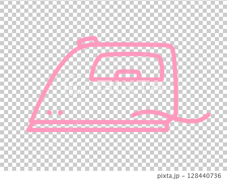シンプルアイロンアイコン（ピンク） 128440736
