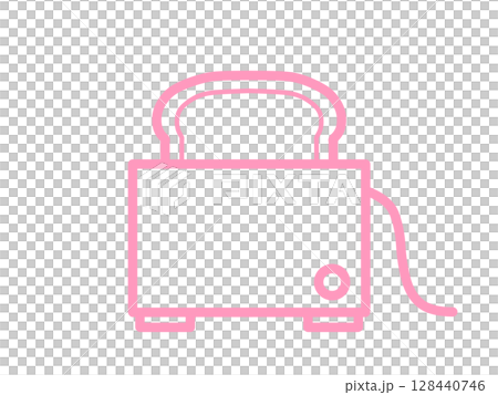 Simple toaster icon (pink) 128440746