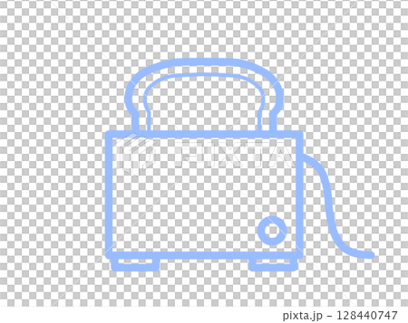Simple toaster icon (blue) 128440747