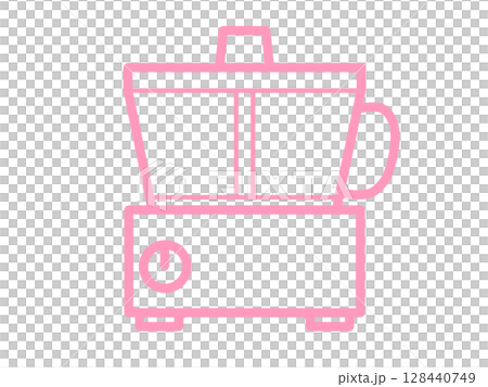 シンプルフードプロセッサーアイコン（ピンク） 128440749