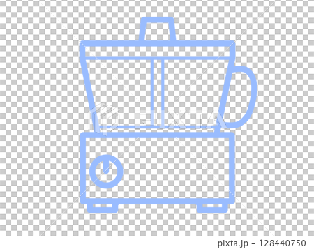 食品加工機圖標，簡潔的藍色 128440750